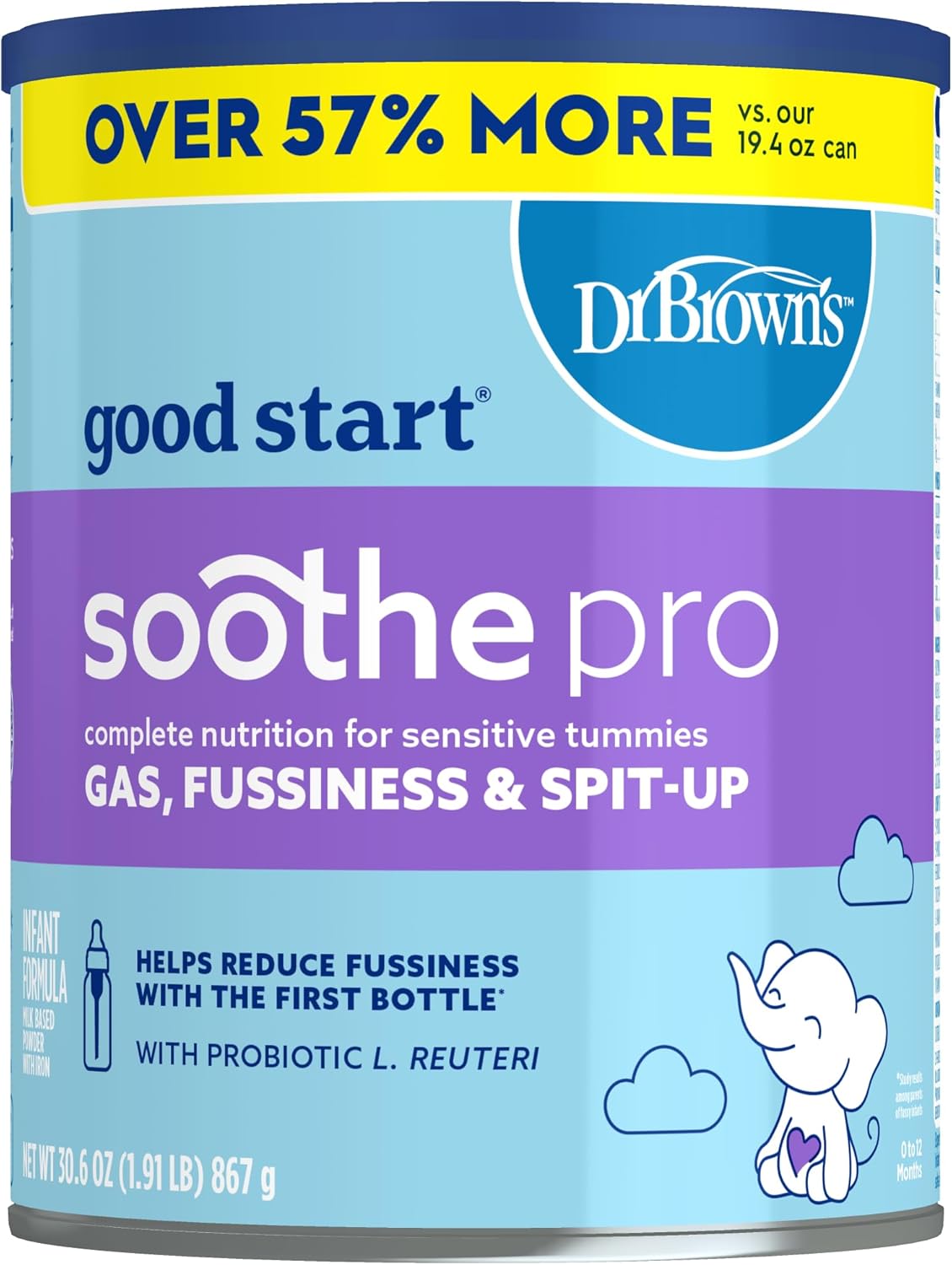 Gerber Good Start Baby Formula Powder, Soothepro Comforting Probiotics, Stage 1, 30.6 Ounce (Pack Of 1)