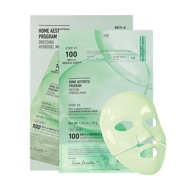 Vt Cosmetics Reti-A Reedle Shot 100 2-Step Hydrogel Mask(34.5Gx4Ea), Intensive Tightening, Exosome Retinol, Overnight Melting Mask, Ideal For Retinol Beginners, Korean Facial Mask, Valentine Gift