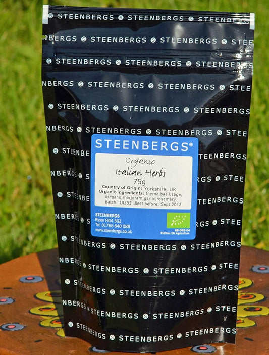 Steenbergs Organic Italian Herbs Refill Baby Bulk 75G