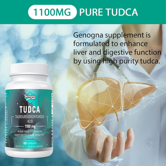 Tudca 1100Mg-Liver Support Supplement For Detox Cleanse, Water-Soluble Bile Salts, 120 Vegan Capsules,Non-Gmo,Gluten-Free