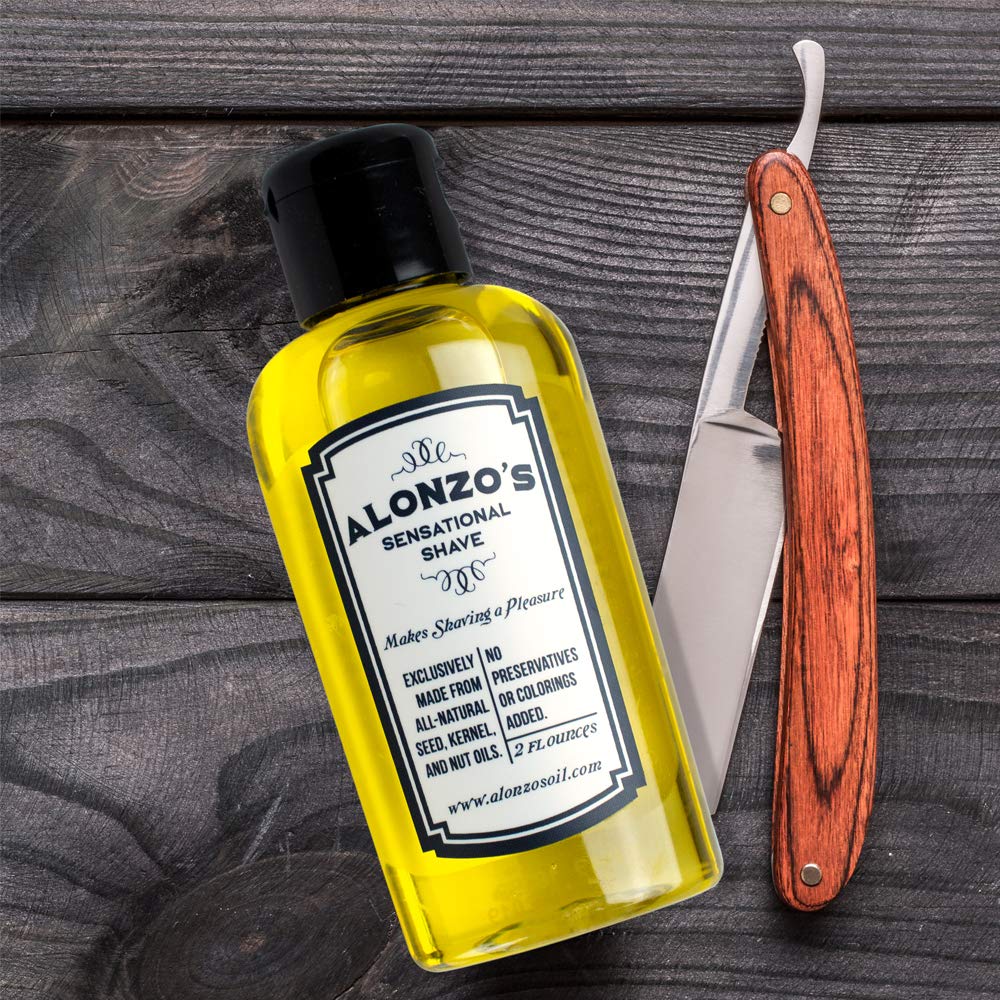 Alonzo's Sensational Shave - Shaving Oil for Men (1-Pack, 2 Oz Bottle) All-Natural Pre-Shave & After Shave Oil for Face and Body - Moisturizes & Calms Irritated Skin from Razor Burn : Beauty & Personal Care