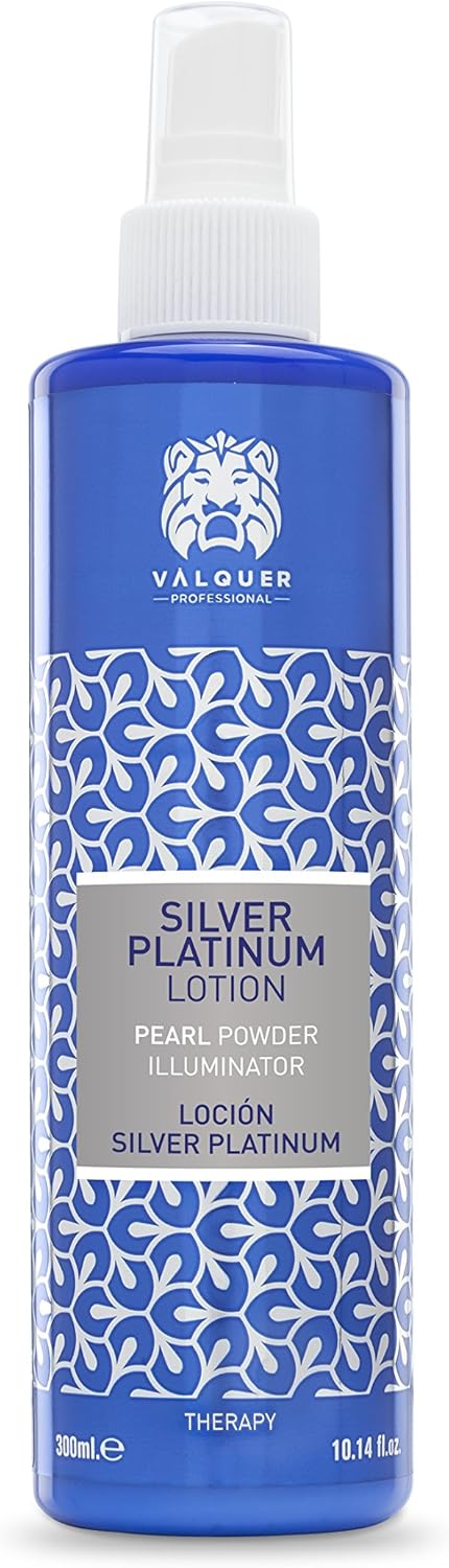 Valquer Silver Platinum Leave-In Hair Lotion For Blonde Or Bleached Hair. A Yellowish Or Orange Toner, It Provides Shine And A Conditioning Effect With Panthenol. 300 Ml