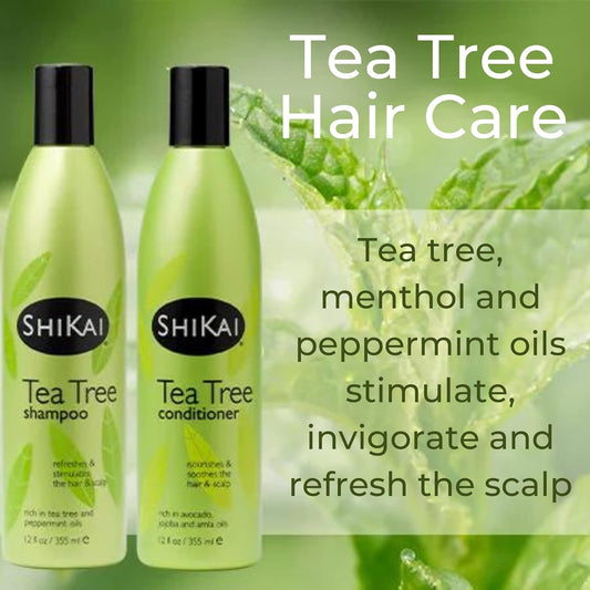 ShiKai Tea Tree Conditioner (24 oz) | Repair Hair, Refresh & Stimulate Scalp | With Revitalizing Peppermint, Tea Tree & Hydrating Jojoba Oil