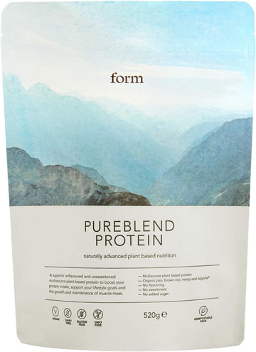 Form Pureblend Protein - Unflavoured And Unsweetened Vegan Protein Powder - 15G Of Plant Based Protein Per Serving. Perfect For Your Smoothies, Cooking And Baking