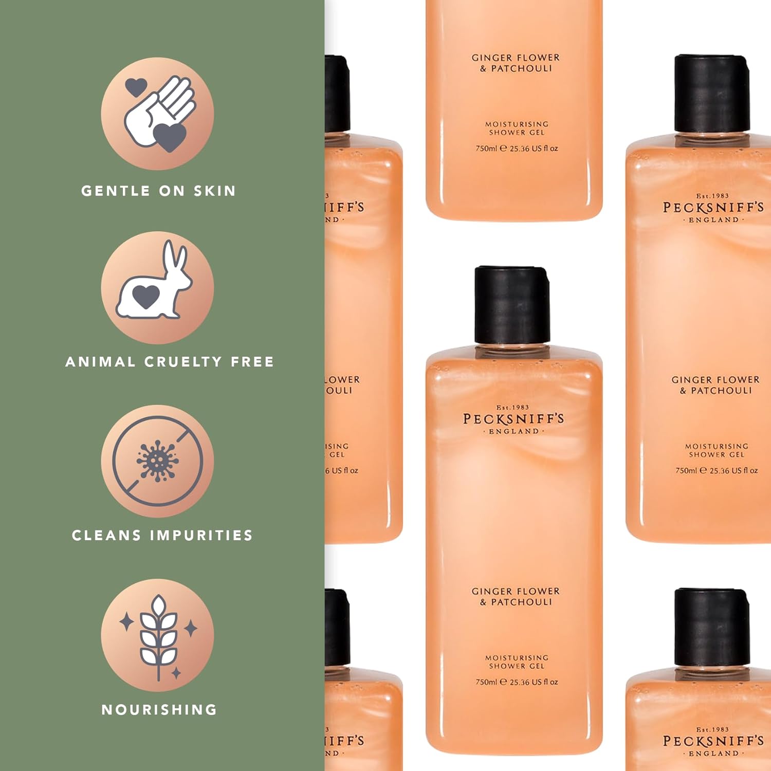 Pecksniff'S Men'S Luxurious Moisturizing Bath & Shower Gel | Premium Cleansing Men'S Body Wash | Captivating Fougere Accord Mens Shower Gel | Charismatic Scent | 500Ml : Beauty & Personal Care