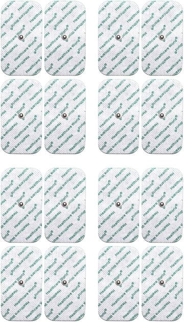 Tens Electrode Pads 5X10Cm Stud Connection (16 Pieces) Compatible With Beurer, Sanitas Tens Devices For Knee, Back, Shoulder, Muscle Pain Relief