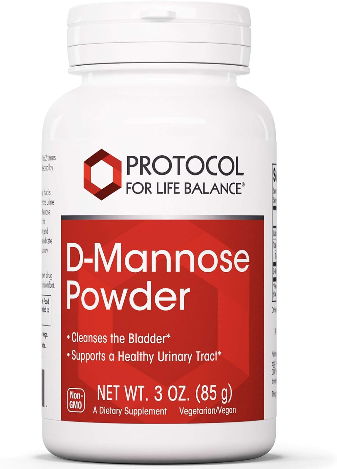 Protocol D-Mannose Powder - 2g per Serving - Bladder Cleanse - Support Healthy Urinary Tract* - for Men & Women - Kosher & Non-GMO - 3 oz