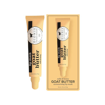 Dionis Goat Butter Overnight Leave On Lip Mask - Raspberry, Goat Milk, Jojoba & Moringa Oils Moisturize & Repair Cracked, Chapped & Dry Lips - Chocolate Shortbread Scented Formula Stays On All Night