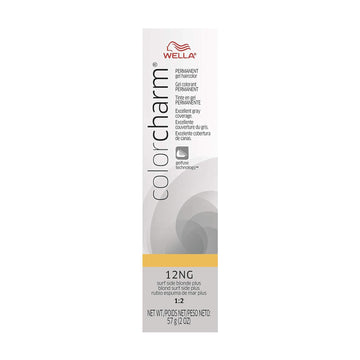 Colorcharm Permanent Gel, Hair Color For Gray Coverage, 12Ng Surf Side Blonde Plus