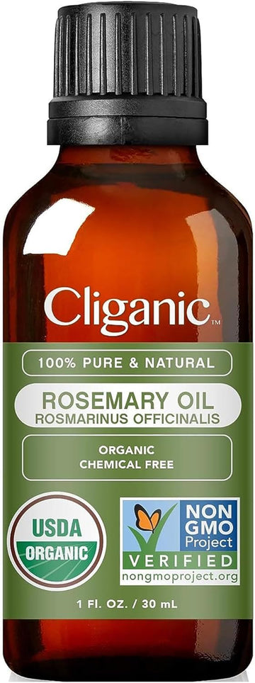 Cliganic Organic Rosemary Essential Oil, 1oz - 100% Pure Natural Undiluted, for Aromatherapy | Non-GMO Verified : Health & Household