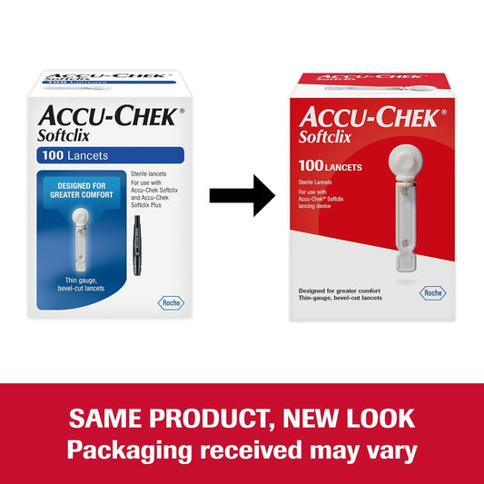 Accu-Chek Softclix Diabetes Lancets For Diabetic Blood Glucose Testing (Pack Of 100) (Packaging May Vary)