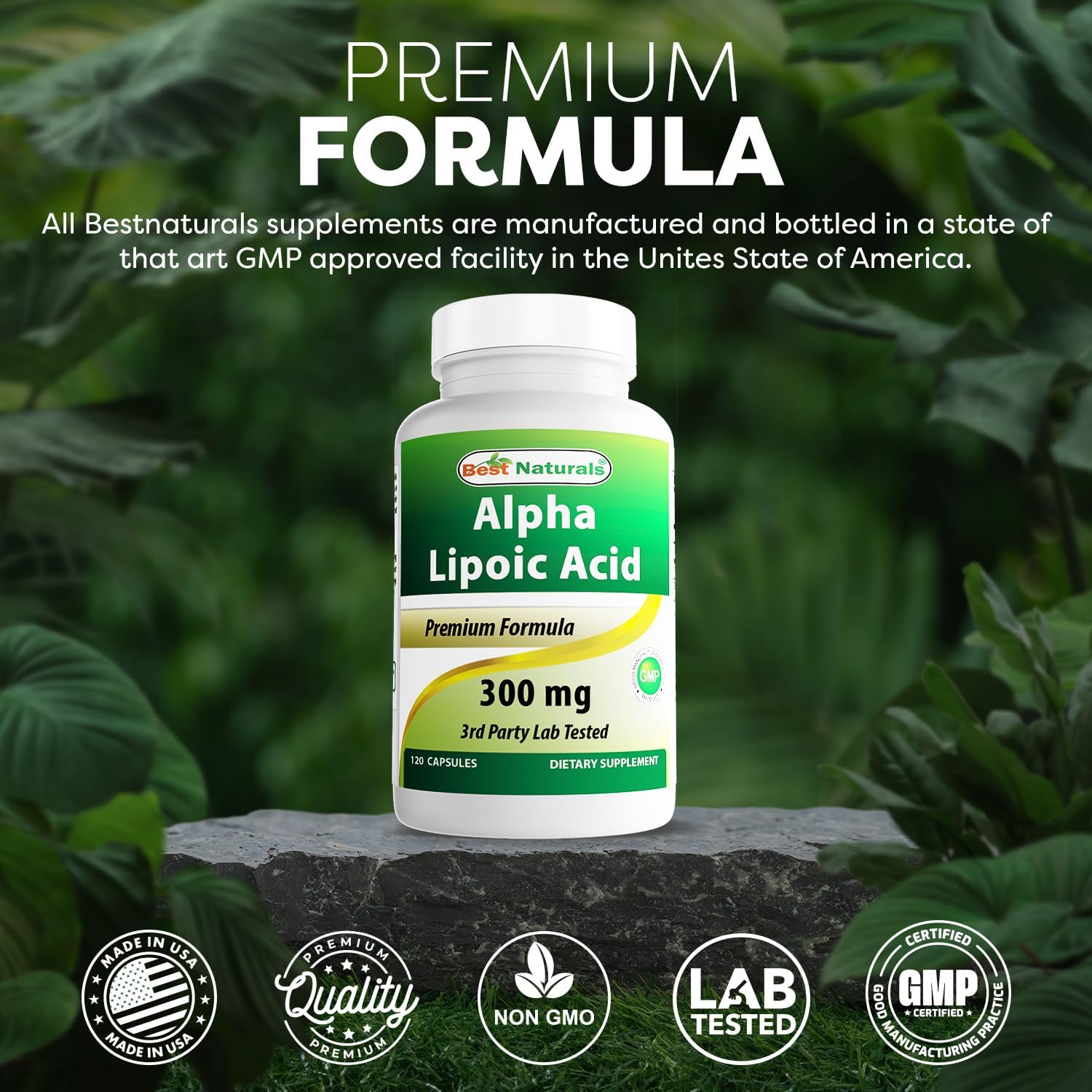 Best Naturals Alpha Lipoic Acid 300 Mg 120 Capsules : Health & Household