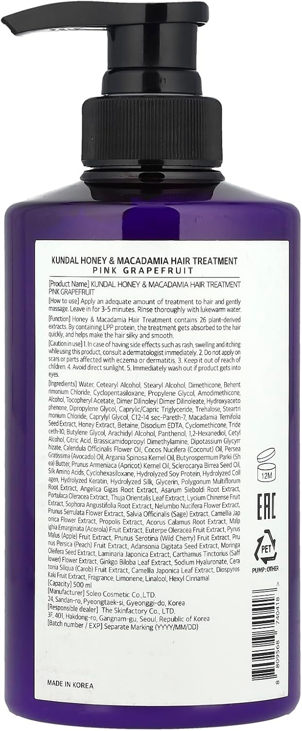 [Kundal] Protein Treatment 500Ml (Pink Grapefruit)