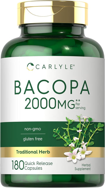 Carlyle Bacopa Monnieri Capsules | 180 Capsules | Gluten Free Supplement