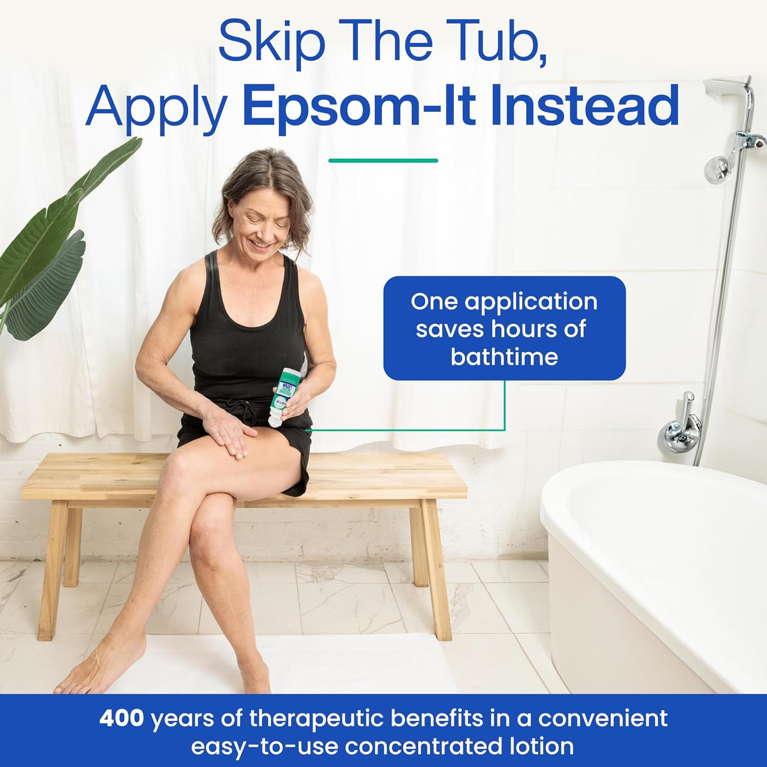 Epsom-It Soothing Nerve Lotion & Nerve Rollerball - Epsom Salt Magnesium Lotion, Topical Magnesium Cream With Capsaicin & Arnica To Provide Comfort For Legs, Knee And Feet, 8.0 Oz. : Health & Household