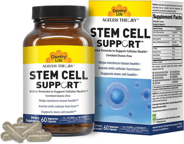 Country Life Ageless Theory Vegetarian Capsules - Certified Gluten Free, Kosher, Vegetarian - Tissue Health, Cellular Function,Stem Cell Health,Supports Healthy Aging Anti Aging, Certified Igen
