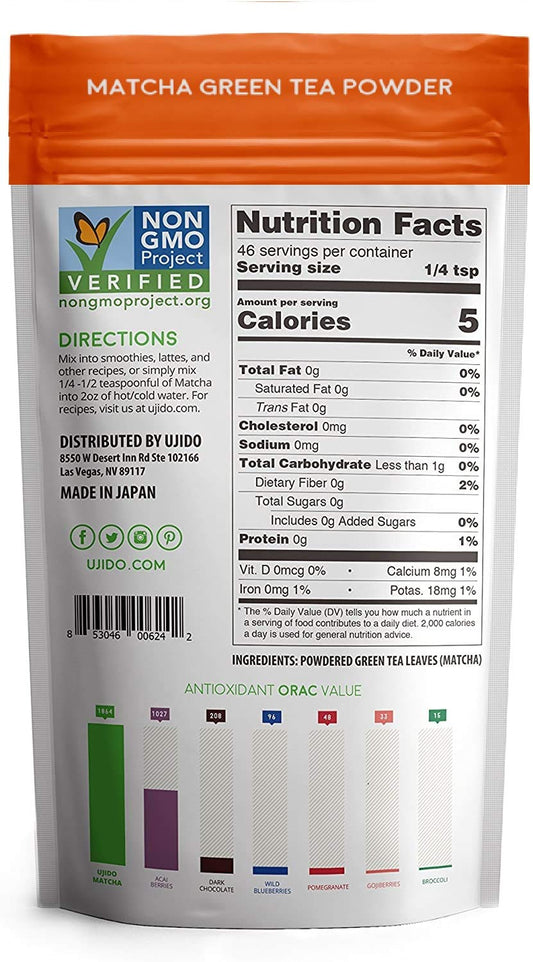 Ujido Summer Harvest Culinary Matcha, 2 Oz., 46 Servings – Culinary Grade Japanese Matcha Powder – Gluten Free & Keto Friendly – Smooth, Mellow Flavor – For Teas, Lattes, Cooking, & Baking