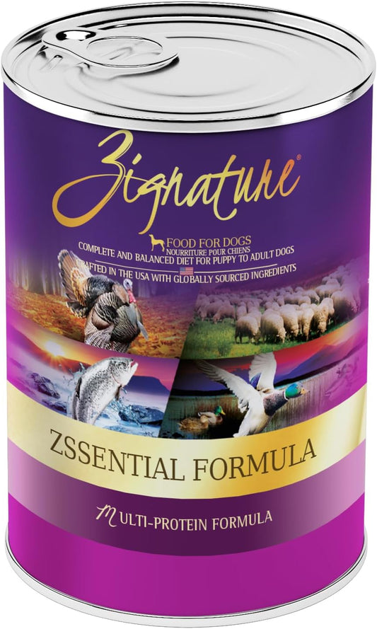 Zignature Zssential Formula Wet Canned Dog Food 13Oz, Case Of 12