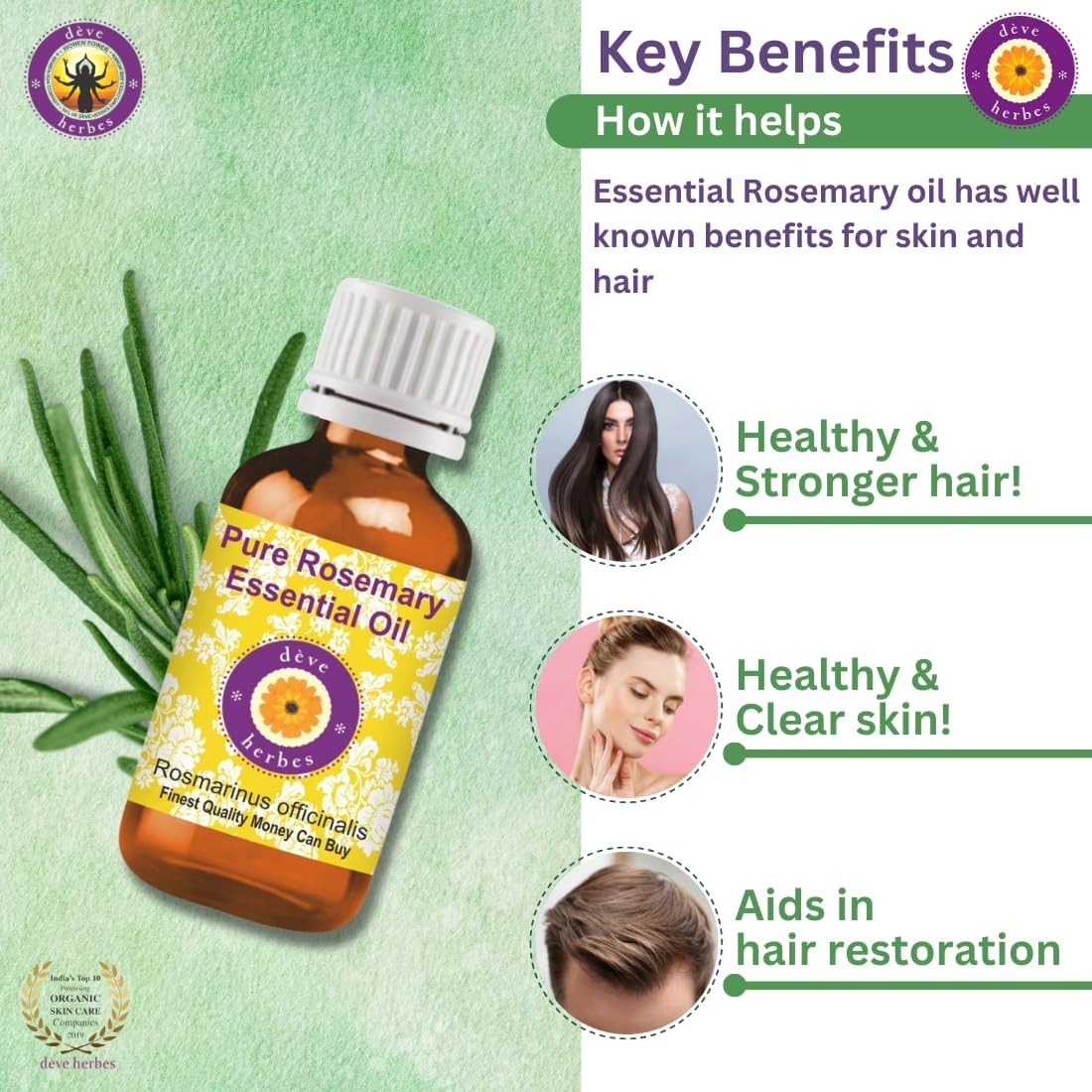 Deve Herbes Pure Rosewood Essential Oil (Dalbergia Sissoo) Steam Distilled 50Ml (1.69 Oz) : Health & Household