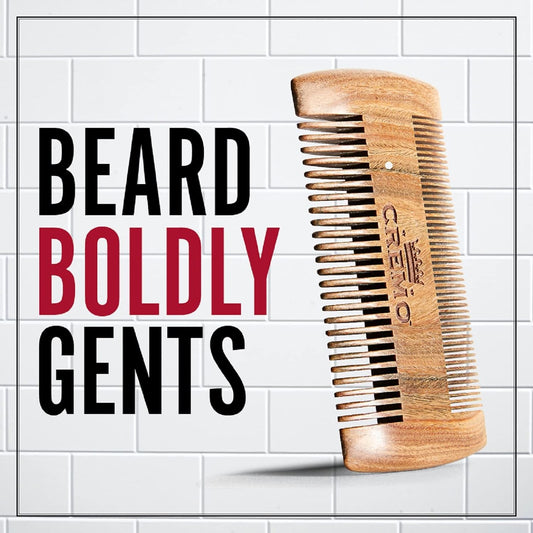 Cremo Beard Accessories, Dual-Sided Beard Comb Made from Verawood - Shape, Style And Groom Any Length Facial Hair