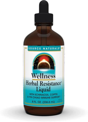 Source Naturals Herbal Resistance - Contains Echinacea, Yin Chiao, Elderberry, & More - 8 Fluid oz