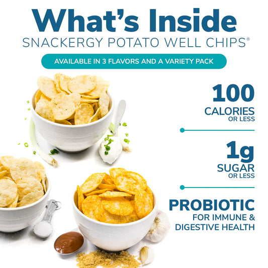 Wonderslim Potato Well Chips, Hickory Barbecue, With Probiotics & Immune Support, Vegan, Gluten Free (7Ct)