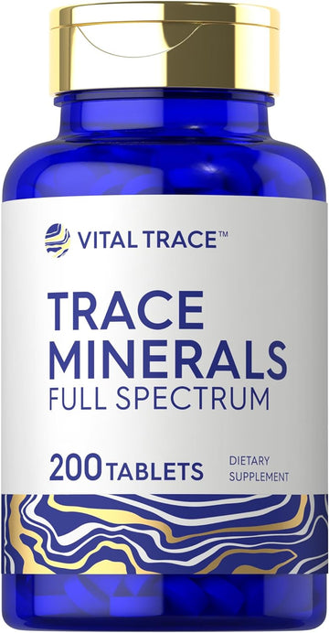 Carlyle Trace Minerals | 200 Tablets | Full Spectrum Supplement | Non-Gmo & Gluten Free Complex | By Vital Trace