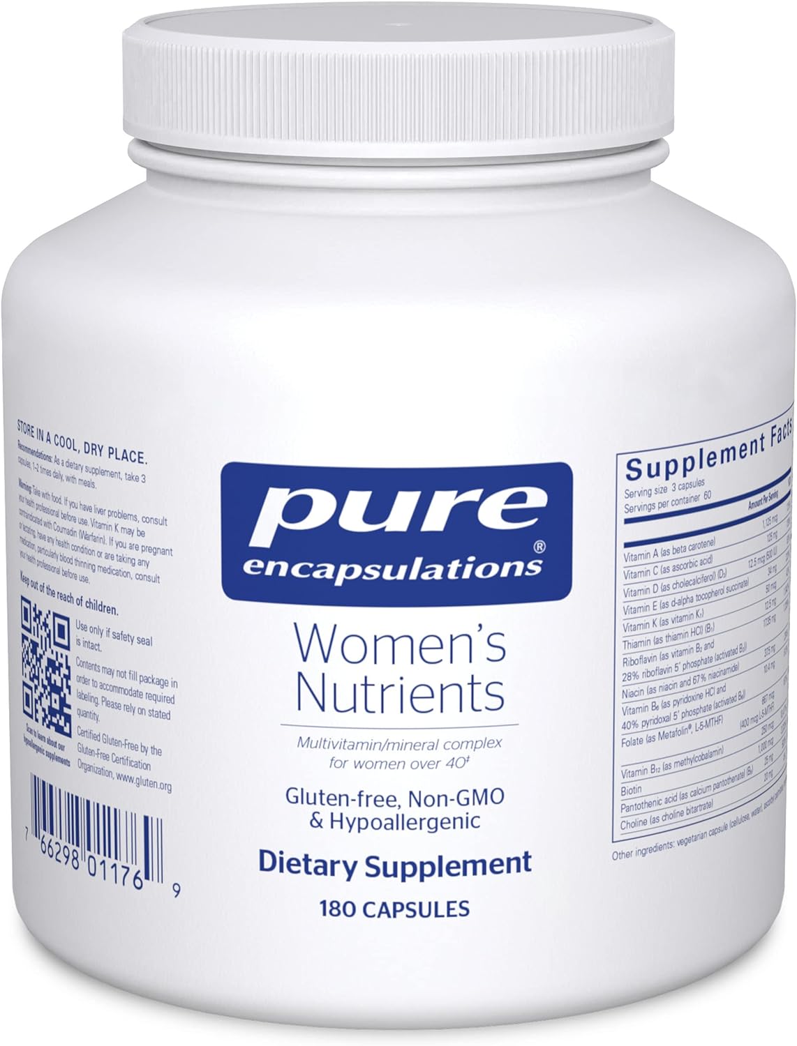 Pure Encapsulations Women'S Nutrients - Multivitamin For Women Over 40 To Support Urinary Tract Health, Breast Cell Health & Eye Integrity* - With Vitamin C, Vitamin E & Vitamin A