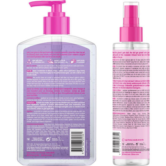 B.Tan Dark Self Tan Foam & Face Mist Kit | B.Tan + Glow Bundle - Sunless Tanning Mousse, Bronzing Gradual Facial + Body Spray, Mitt Applicator, 1 Hour Express, No Fake Tanner Smell, 6.7 Fl Oz