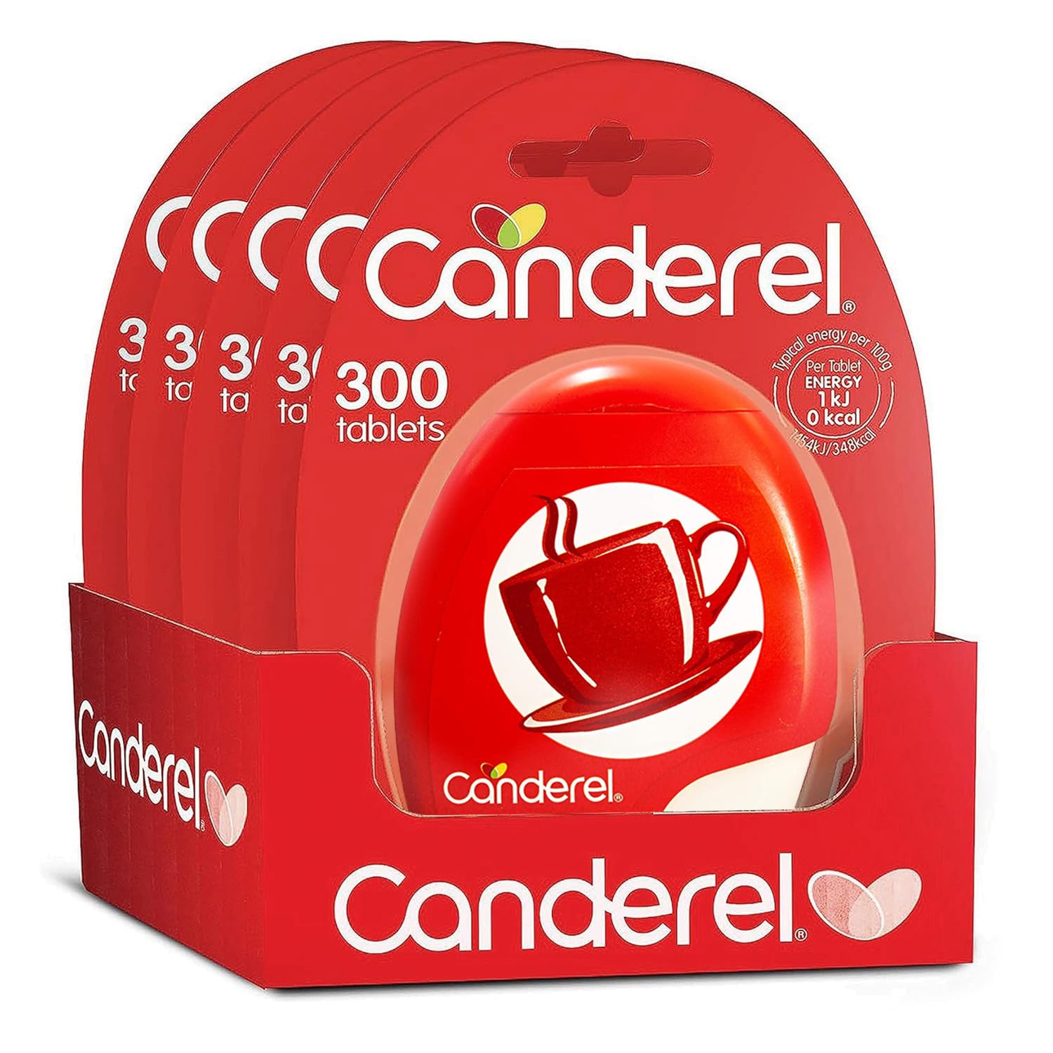 Canderel Sweetener 300 Tablets - Zero Calorie And Diabetic Friendly Sugar Alternative - Pack Of 5 (1500 Tabs)
