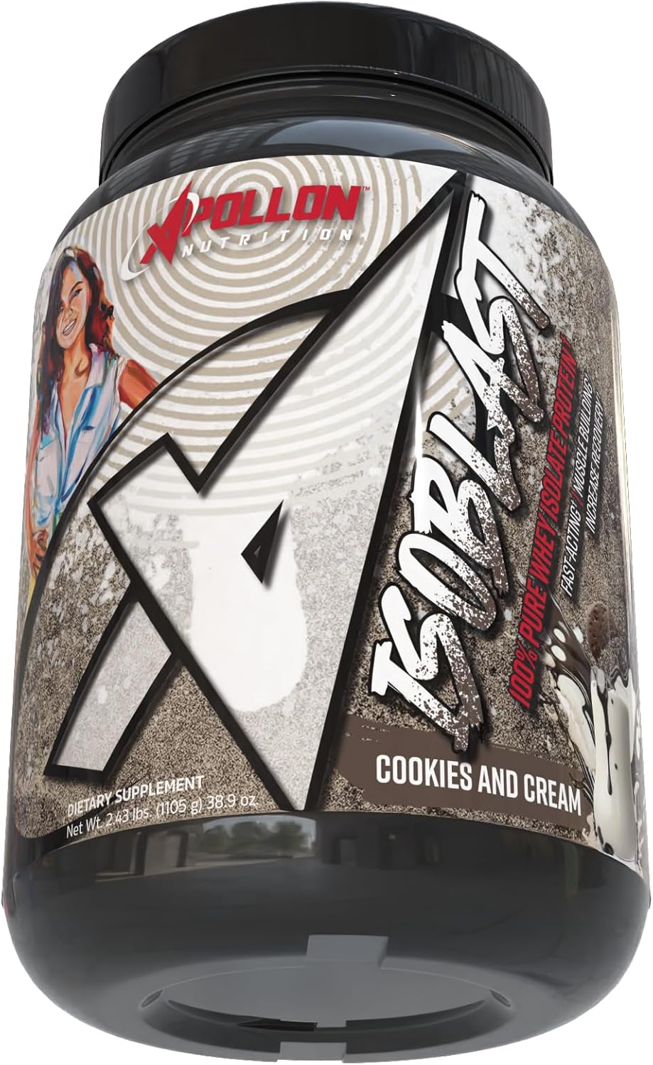 Apollon Nutrition Isoblast - 100% Whey Isolate Protein – Fast-Digesting, Low-Carb, Low-Fat Protein Powder For Muscle Recovery And Lean Muscle (26 Servings, Cookies & Cream)