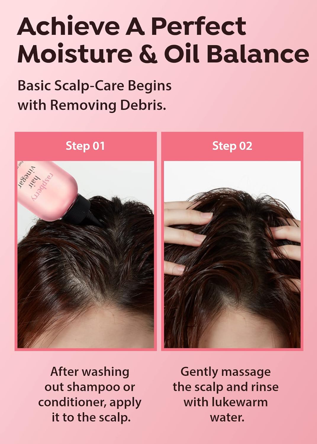 A'Pieu Raspberry Vinegar Hair Care Bundle - Vinegar Rinse 6.76 Fl Oz & Mist 3.55 Fl Oz | Scalp Treatment, Ph Balance, Frizz Control | Clarifying, Nourishing, Refreshing : Beauty & Personal Care