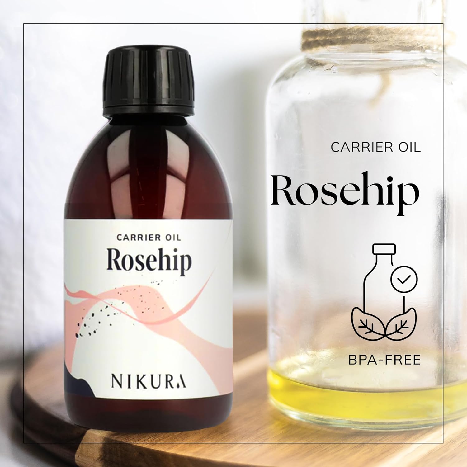 Nikura Rosehip Oil - 250ml | For Skin, Hair Care, Soap Making, Body and Face | Moisturising, Hydrating & Nourishing | Vegan & UK Made | BPA Free : Amazon.co.uk: Health & Personal Care