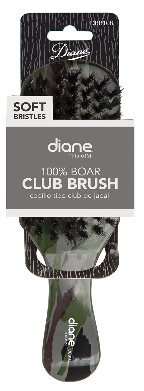 Diane 100% boar club brush, Camo, DBB108 : Beauty & Personal Care