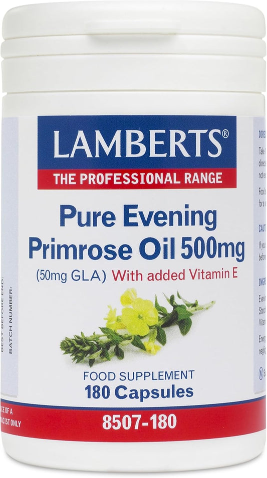 Lamberts Pure Evening Primrose Oil 500mg with Vitamin E - 180 Capsules : Amazon.co.uk: Health & Personal Care