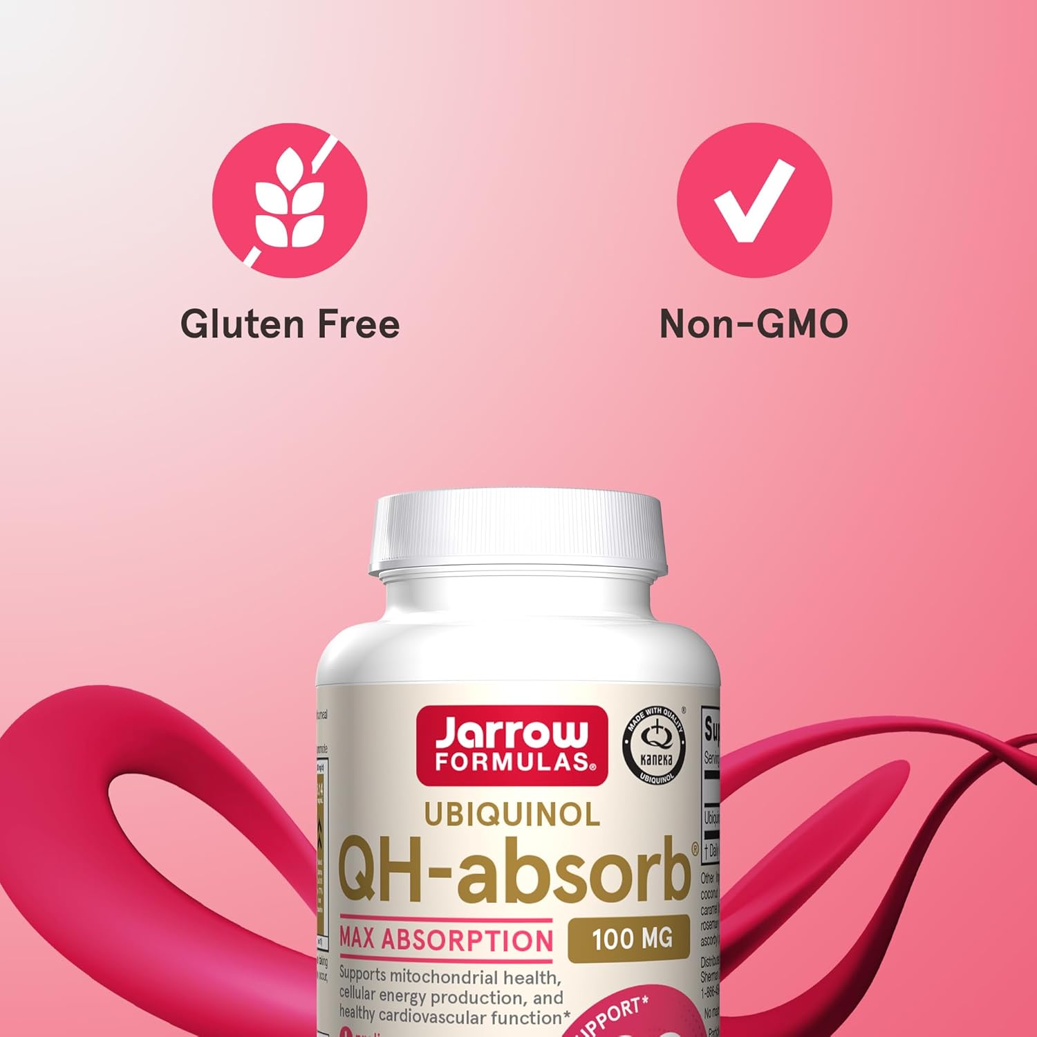 Jarrow Formulas Qh-Absorb, 100 Mg, Ubiquinol Dietary Supplement For Healthy Cardiovascular Function, 60 Softgels, 60 Day Supply