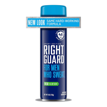 Right Guard Sport Antiperspirant & Deodorant Spray | 4-In-1 Protection Spray Deodorant For Men | Blocks Sweat | 48-Hour Odor Control | Fresh Scent, 6 Oz