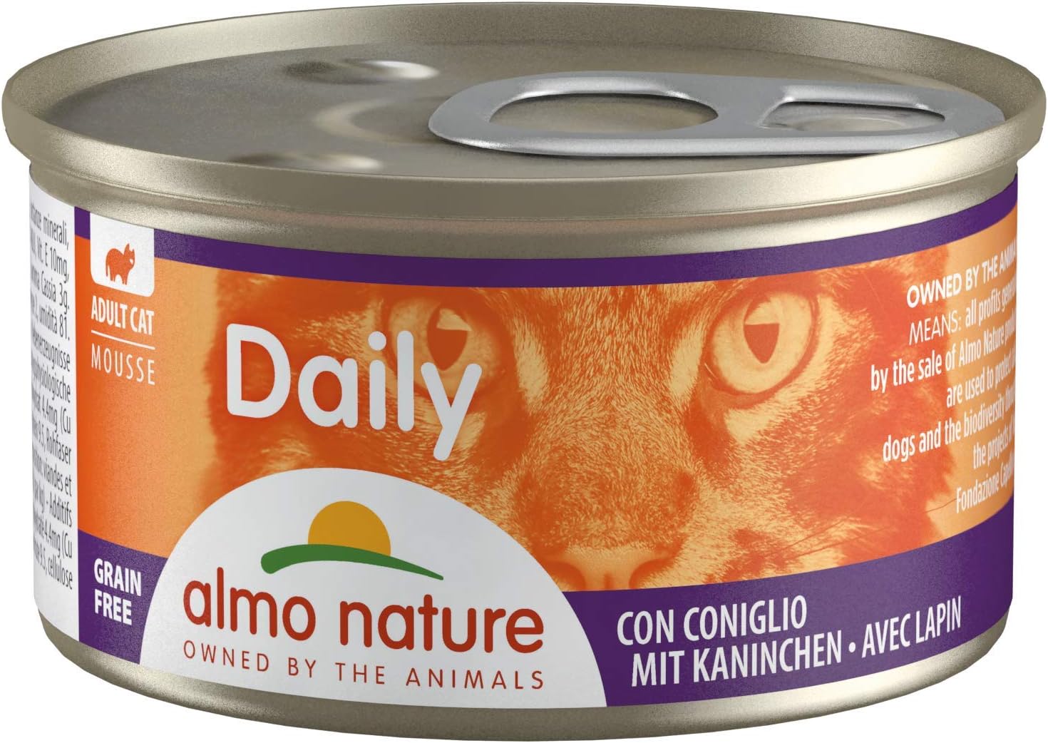 almo nature Daily Mousse with Rabbit -Grain Free-(Pack of 24 x 85g Tins) :Pet Supplies