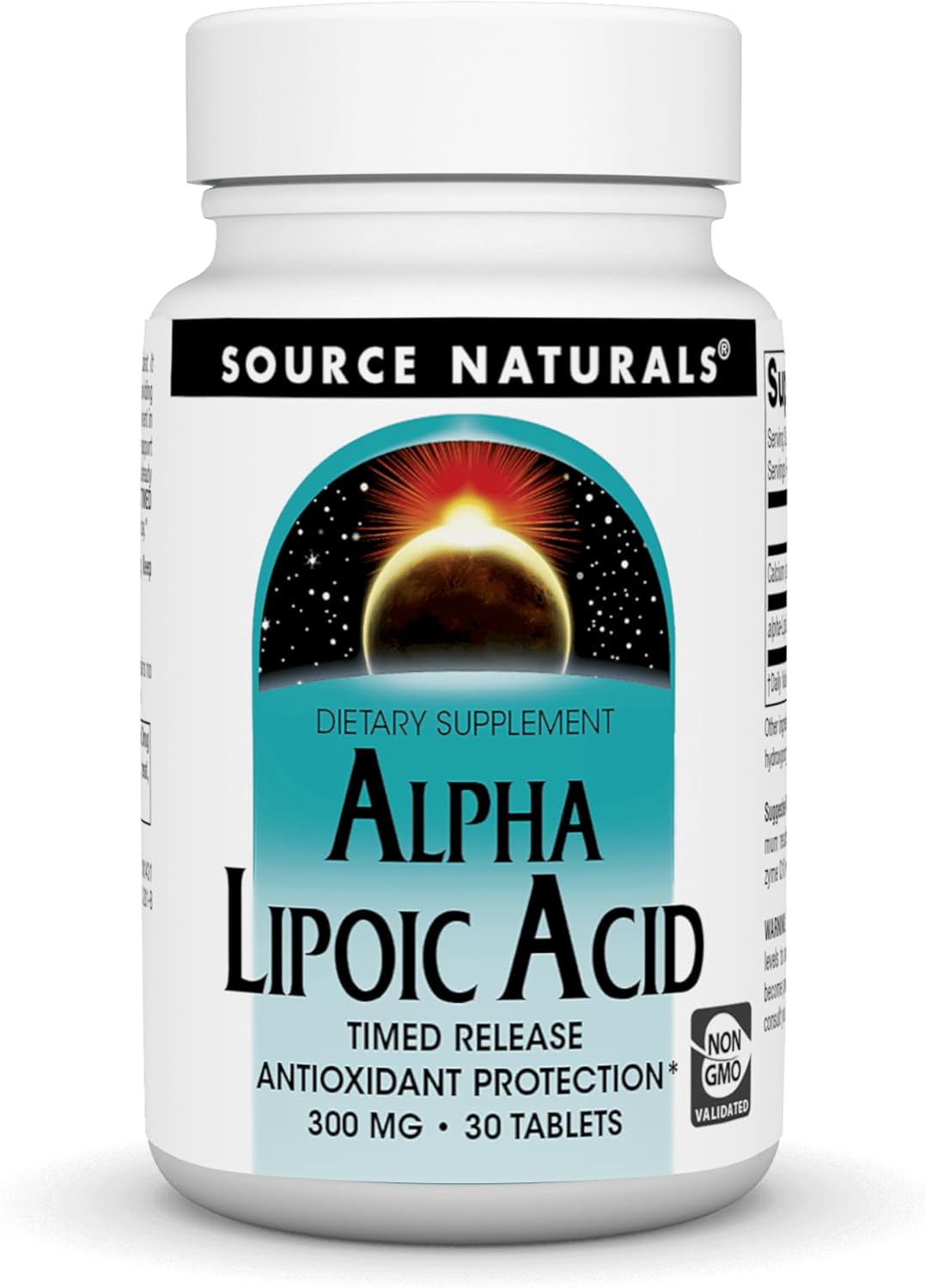 Source Naturals Alpha Lipoic Acid - Supports Healthy Sugar Metabolism, Liver Function & Energy Generation*, 300Mg - 30 Time Release Tablets