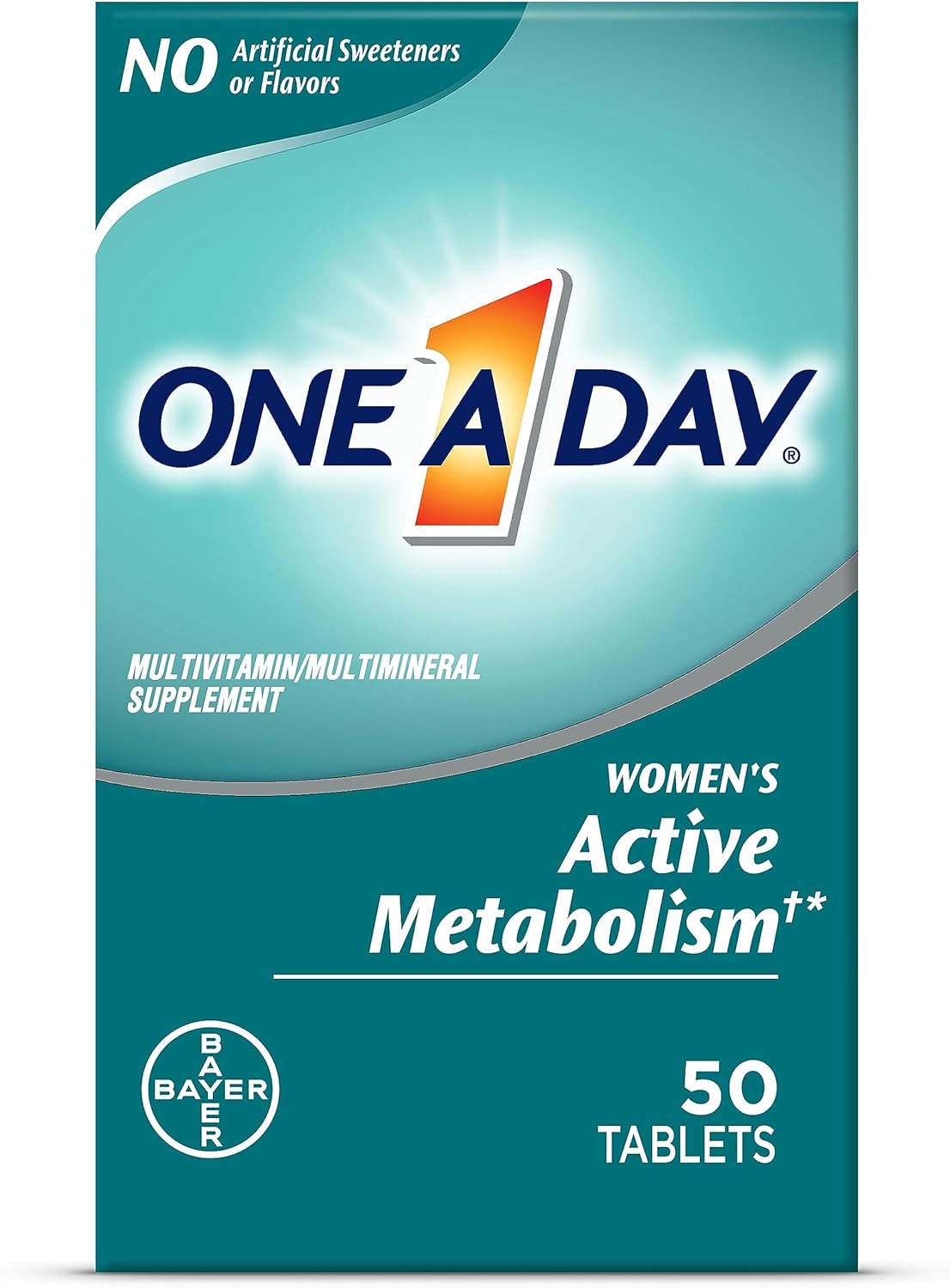 One A Day Women’S Active Metabolism Multivitamin, Supplement With Vitamin A, C, D, E And Zinc For Immune Health Support*, Iron, Calcium, Folic Acid & More