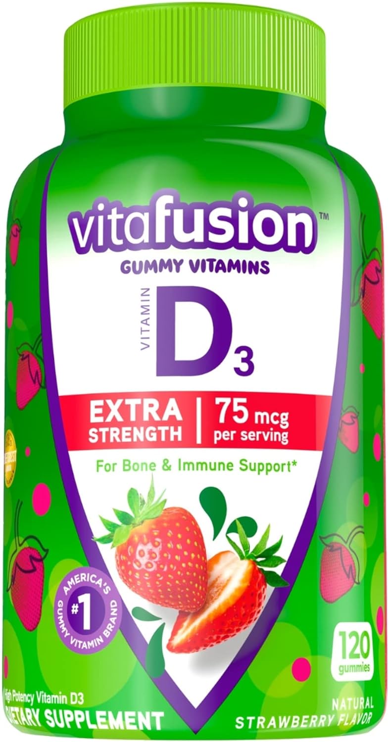 Vitafusion PreNatal Gummy Vitamins 90 Count, Extra Strength Vitamin D3 Gummy 120 Count - Pregnancy Vitamins for Women and Bone Immune Support : Health & Household