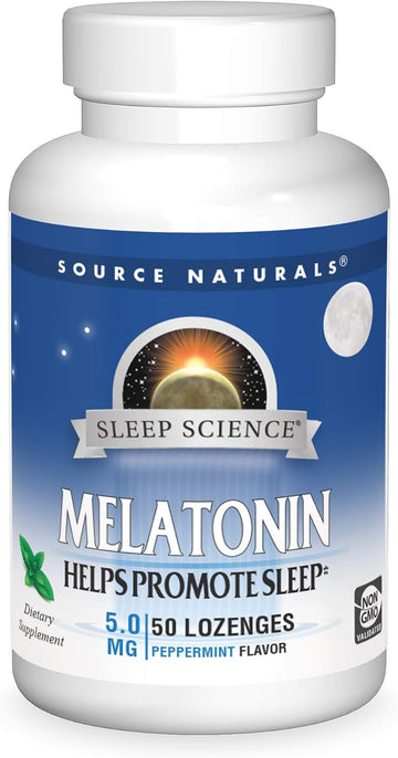 Source Naturals Melatonin 5 mg - 50 Peppermint avored Lenges