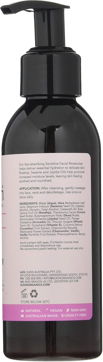 Sukin Sensitive Facial Moisturiser,125 ml (Pack of 1) : Amazon.co.uk: Beauty