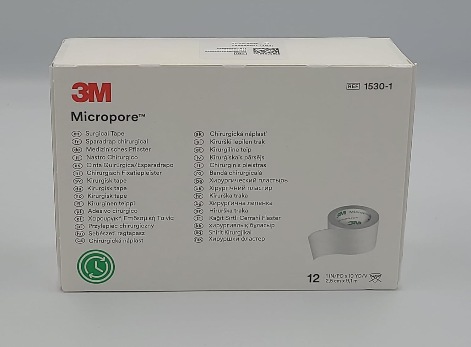Micropore Surgical Tape | 3M Icropore Surgical Tape | Medical Tape For Skin, Dressings And Face | First Aid Tape Suitable For Sensitive Skin Box Of 24 Rolls (White, 1.25Cm)