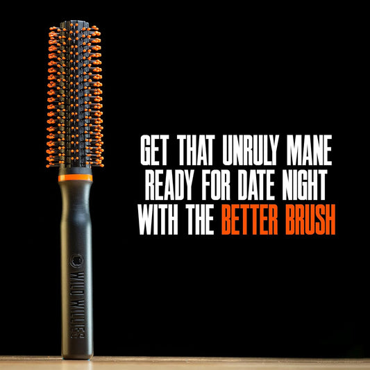 Wild Willies Round Bristle Brush - Premium Heat-Resistant Grooming Tool For Styling Hair, Beard Or Curls