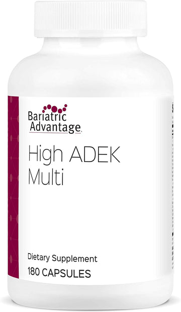 Bariatric Advantage High ADEK Multivitamin, High Potency Vitamin A, Vitamin D, Vitamin E, and Vitamin K Supplement for Bariatric Surgery Patients - 180 Count