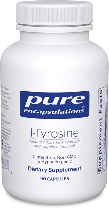Pure Encapsulations L-Tyrosine - Amino Acid Supplement - For Brain Support, Dopamine & Thyroid Function* - Vegan & Non-Gmo - 90 Capsules