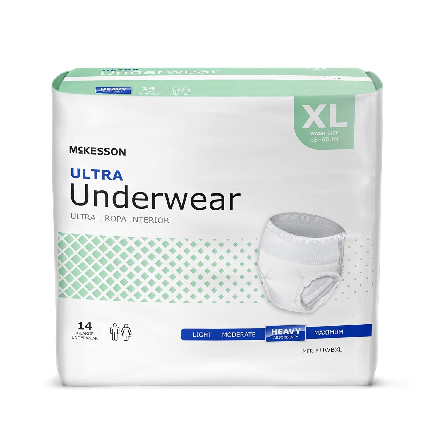 Mckesson Ultra Underwear, Incontinence, Heavy Absorbency, Xl, 56 Count