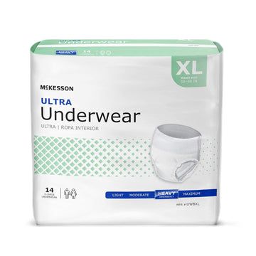 Mckesson Ultra Underwear, Incontinence, Heavy Absorbency, Xl, 14 Count