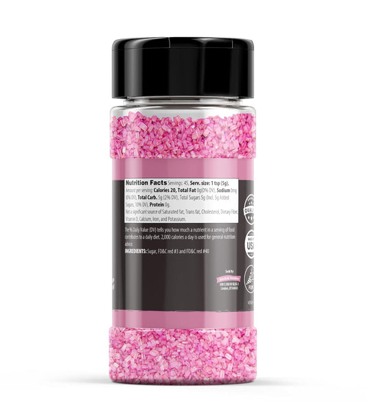 Birch & Meadow 1 Cup Of Pink Sanding Sugar, Dessert Topping, Hot Pink Color